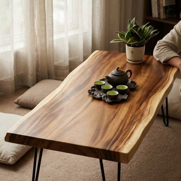  BÀN GỖ ME TÂY - N120 x R54-55 x D3 cm 