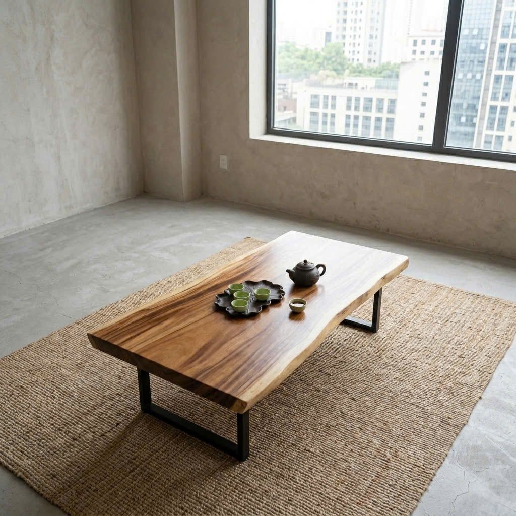  BÀN GỖ ME TÂY - N120 x R54-55 x D3 cm 