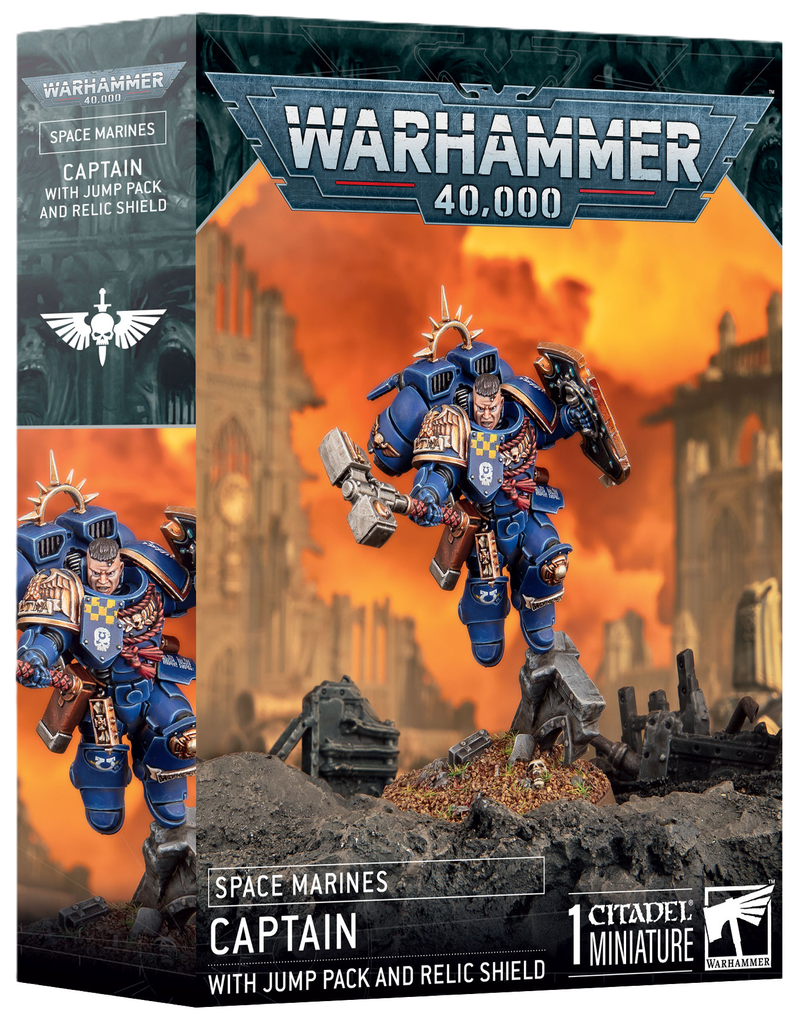  SPACE MARINES: CAPTAIN WITH JUMP PACK & RELIC SHIELD 