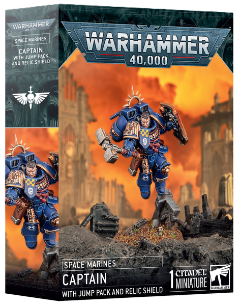  SPACE MARINES: CAPTAIN WITH JUMP PACK & RELIC SHIELD 