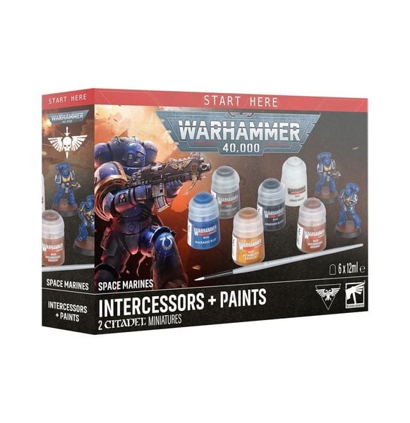  SPACE MARINES: INTERCESSORS + PAINTS/PEINTURES 