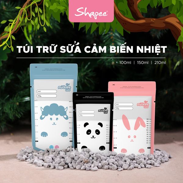 Shapee Túi Trữ Sữa Cảm Biến Nhiệt An Toàn, Tiện Lợi (Hộp 25 Túi)