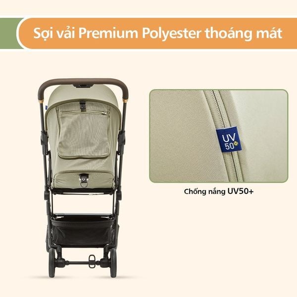 UNILOVE XE ĐẨY AERO SIÊU NHẸ, DỄ DÀNG GẤP GỌN BẰNG MỘT TAY, CÓ MÁI CHE – YODEE Việt Nam