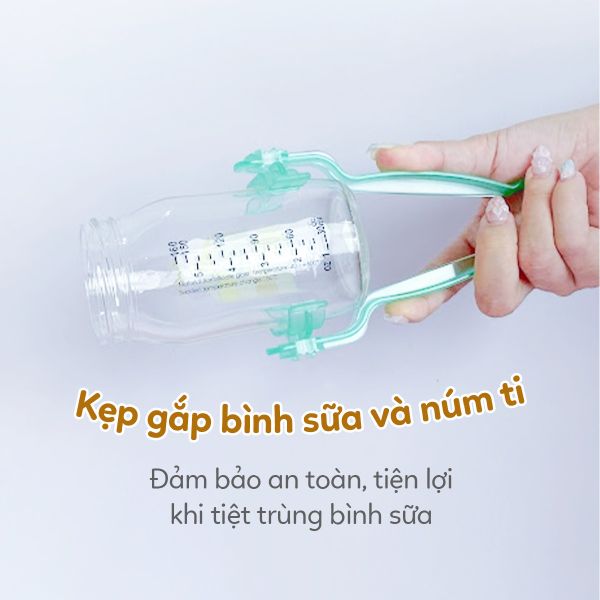FARLIN Kẹp Gắp Bình Sữa Và Núm Ti Siêu Nhẹ, Đầu Kẹp Có Thể Xoay Linh Hoạt