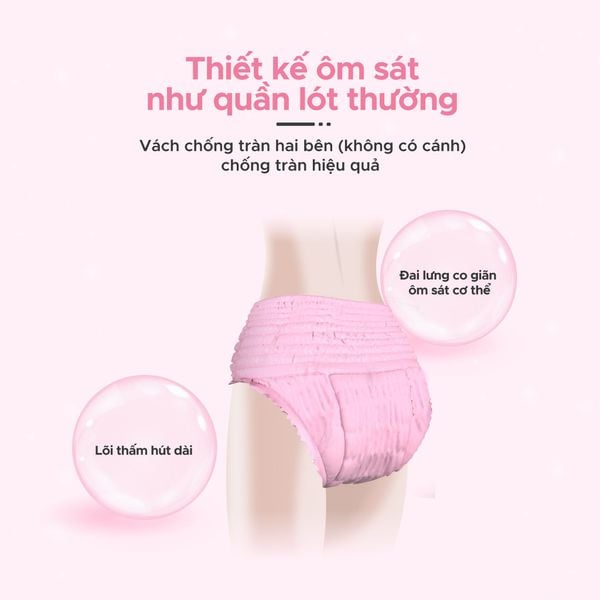 Shapee Tã Quần Cho Mẹ Sau Sinh Co Giãn, Siêu Thấm Hút, Chống Tràn 360 Độ (Set 3 Cái)