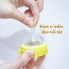 FARLIN BÌNH SỮA THỦY TINH CAO CẤP CHỊU NHIỆT TỐT, CỔ RỘNG DỄ VỆ SINH, NÚM TI SILICONE SIÊU MỀM CHỐNG ĐẦY HƠI CHO BÉ