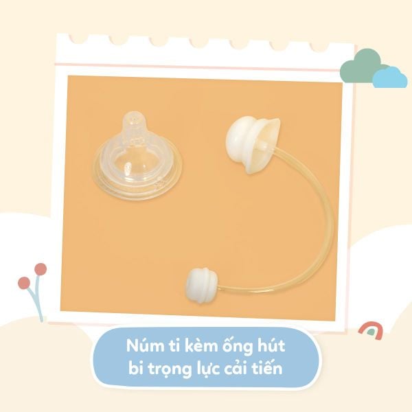 FARLIN Bình Sữa PPSU Smart Drink Cổ Rộng, Tay Cầm Tiện Lợi (270ml)