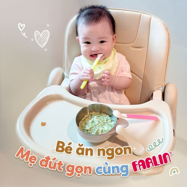 FARLIN Bộ 2 Muỗng Đầu Mềm Cho Bé Tập Ăn Dặm