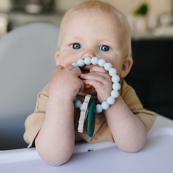 Loulou Lollipop Vòng Ba Gặm Nướu Silicone Giúp Giảm Đau Và Ngứa Nướu Cho Bé