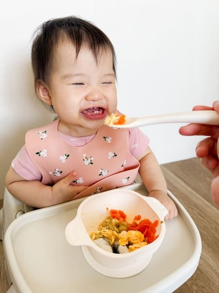 Loulou Lollipop Yếm Ăn Dặm Silicone Có Máng Hứng Chống Thấm Dễ Vệ Sinh