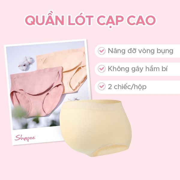 Shapee Quần Lót Bầu Cạp Cao Mềm Mại, Co Giãn, Freesize (Set 2 Cái)