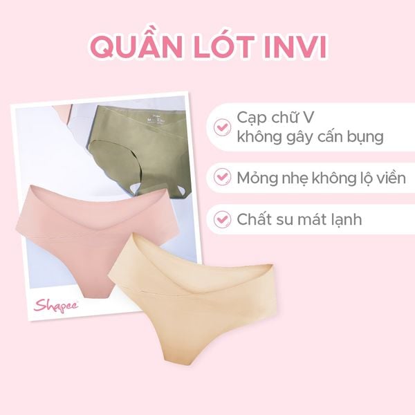 Shapee Quần Lót Bầu iNVI Mềm Mại, Siêu Nhẹ, Thoáng Khí, Co Giãn