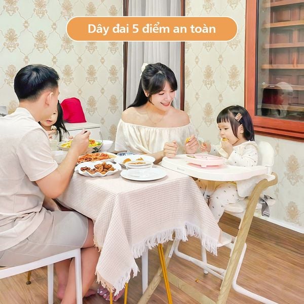 Unilove Ghế Ăn Dặm 2 Trong 1 Grow With Me Có 6 Mức Điều Chỉnh Độ Cao, Chân Ghế Chống Trượt