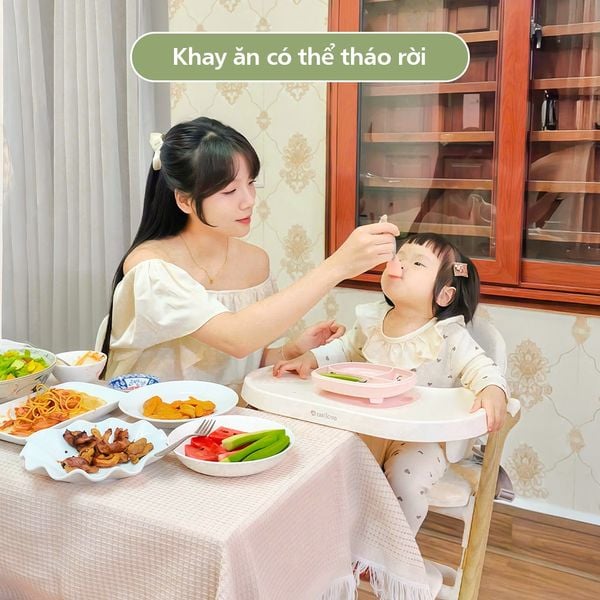 Unilove Ghế Ăn Dặm 2 Trong 1 Grow With Me Có 6 Mức Điều Chỉnh Độ Cao, Chân Ghế Chống Trượt