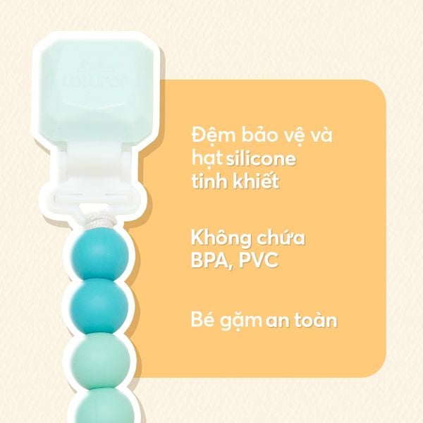 Loulou Lollipop Gặm Nướu Silicone Kèm Dây Đeo, Giúp Giảm Đau Và Ngứa Nướu Cho Bé