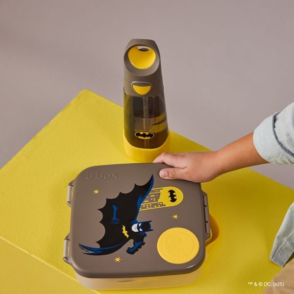 b.box Set Hộp Cơm, Túi Đựng & Bình Nước Phiên Bản Batman Cho Bé