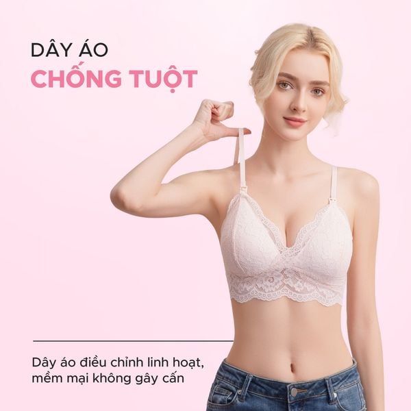Shapee Áo Lót Bầu & Cho Con Bú Lacey Không Gọng, Cúp ¾ Tôn Dáng, Ren Thêu Phiên Bản Giới Hạn