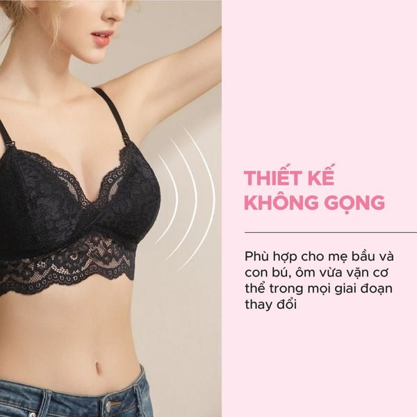 Shapee Áo Lót Bầu & Cho Con Bú Lacey Không Gọng, Cúp ¾ Tôn Dáng, Ren Thêu Phiên Bản Giới Hạn