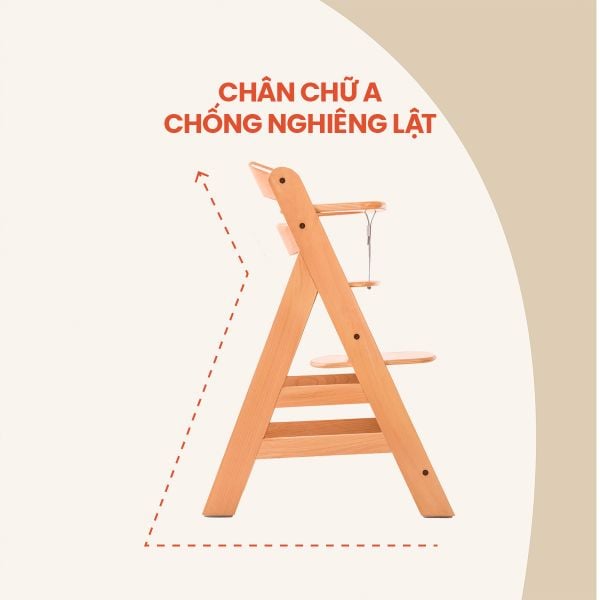 Hauck Alpha+ Ghế Ăn Dặm Bằng Gỗ Thiết Kế Công Thái Học Cho Bé