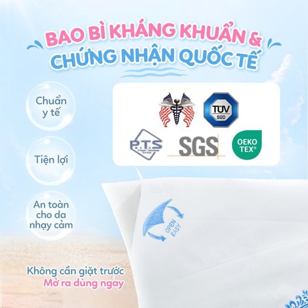 L'Ange Áo Choàng Tắm Có Nón Vải Bông 6 lớp 50x55cm (Size S)