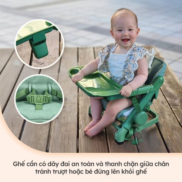 Unilove Ghế Ăn Dặm 3 Trong 1 FeedMe Chân Ghế Chống Trượt, Dễ Dàng Gấp Gọn