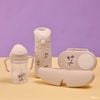 b.box Set Hộp Đựng Đồ Ăn Vặt, Yếm Ăn Dặm & Bình Nước Phiên Bản Mickey Soft Cho Bé