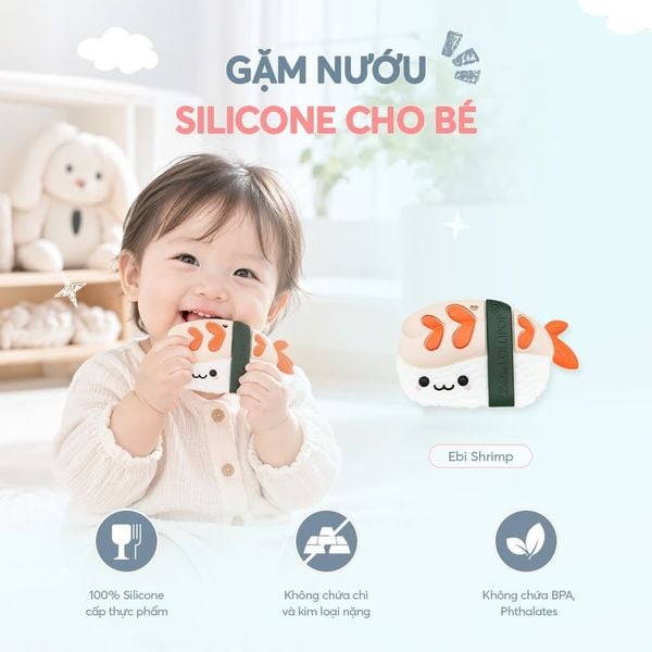Loulou Lollipop Gặm Nướu Silicone Giúp Giảm Đau & Ngứa Nướu Cho Bé