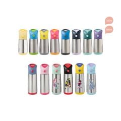 B.BOX BÌNH NƯỚC GIỮ NHIỆT ĐA NĂNG CHẤT LIỆU THÉP KHÔNG GỈ, TÍCH HỢP TAY CẦM, ĐẦU HÚT SILICONE CHO BÉ