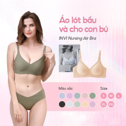 Shapee Áo Lót Bầu & Cho Con Bú iNVI Không Gọng, Trơn Mát