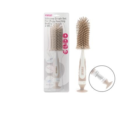 FARLIN Bộ Cọ Rửa Bình & Núm Ti Silicone Làm Sạch Hiệu Quả