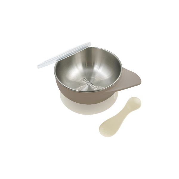 FARLIN Bộ Chén Inox Cách Nhiệt Kèm Muỗng Silicone, Đế Hít Chống Trơn, Nắp Đậy Tiện Lợi