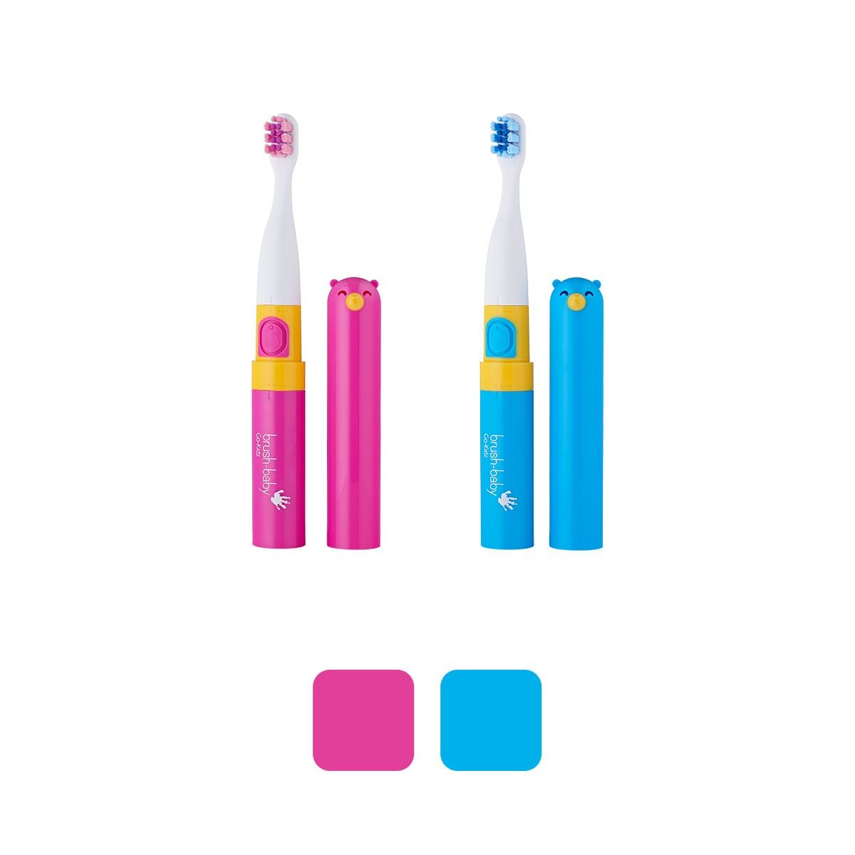 Brush-Baby Bàn Chải Điện Sóng Âm Dùng Pin Có Nắp Đậy GoKidz Cho Bé (Từ 3 Tuổi)