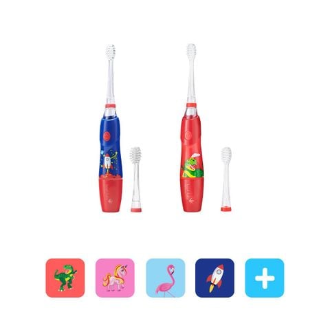Brush-Baby Bàn Chải Điện Sóng Âm Dùng Pin KidzSonic Cho Bé (Từ 3 Tuổi)