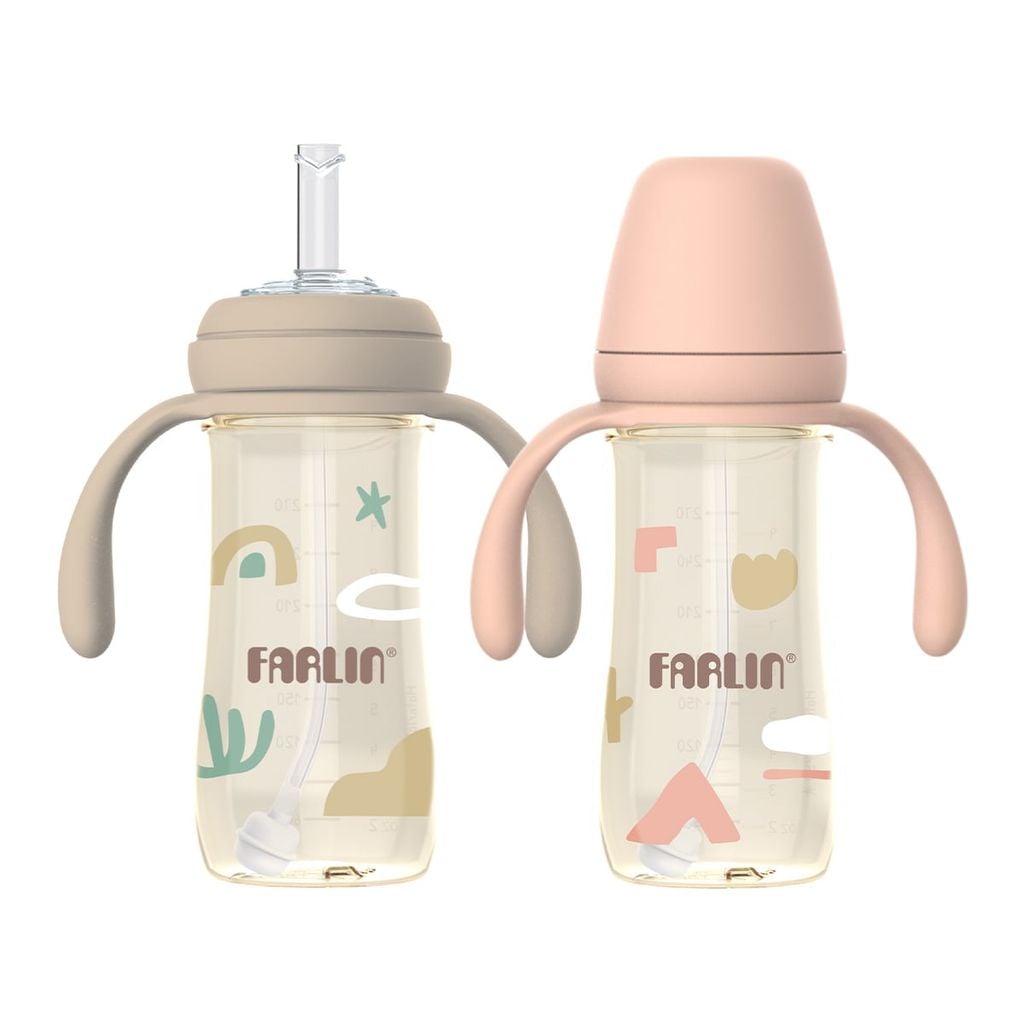 FARLIN Bình Nước PPSU 360 Độ Cho Bé Tập Uống Nước 270ml (Nắp Tháo Rời)
