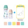 FARLIN Bình Sữa PP Cổ Rộng Dễ Vệ Sinh, Núm Ti Silicone Mềm Chống Đầy Hơi Cho Bé