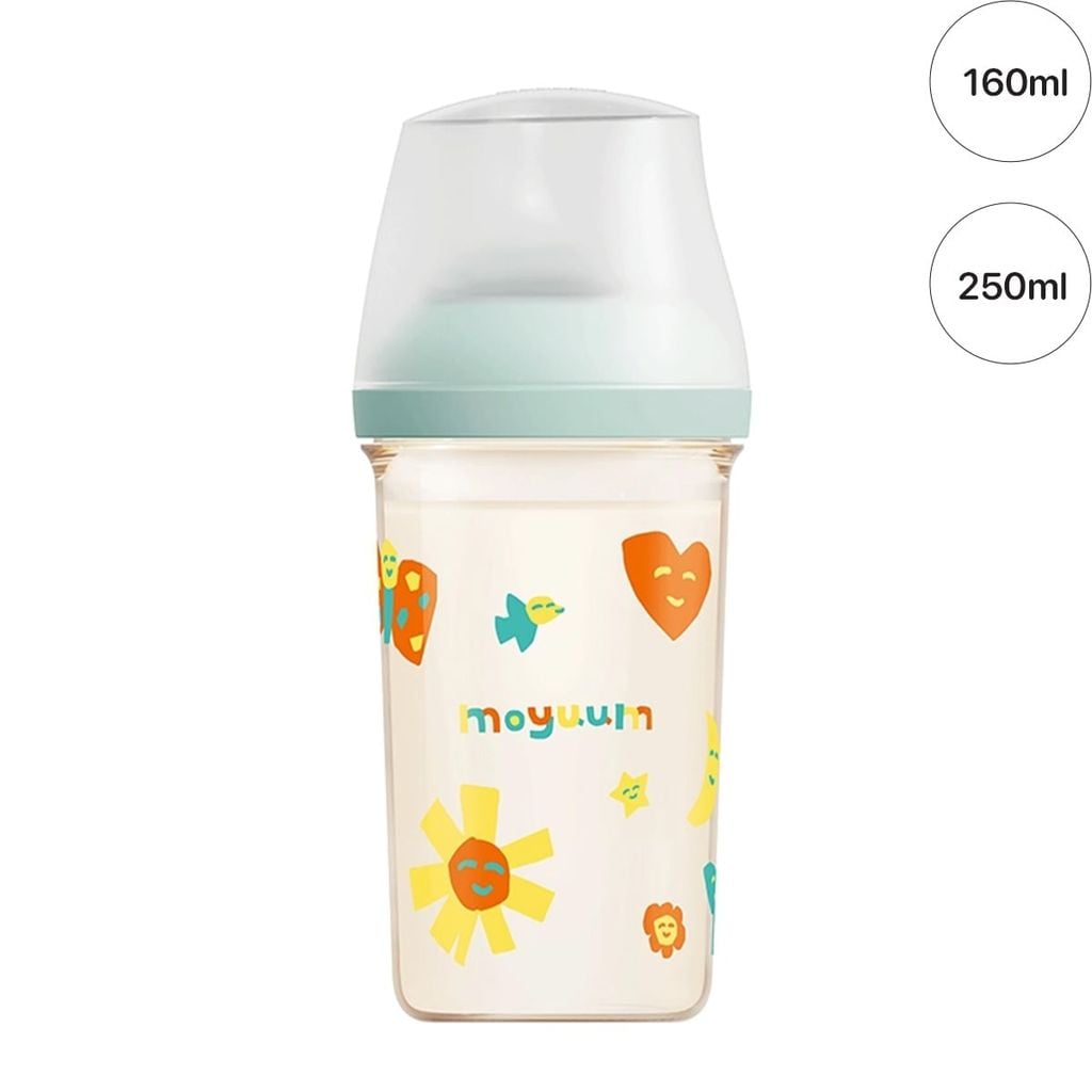 MOYUUM BÌNH SỮA PPSU MOV.AA CỔ SIÊU RỘNG (KÈM NÚM)