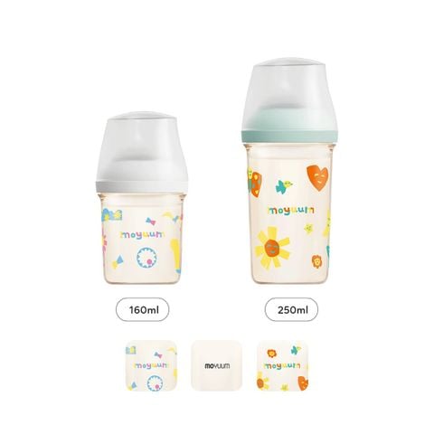 MOYUUM BÌNH SỮA PPSU MOV.AA CỔ SIÊU RỘNG (KÈM NÚM)