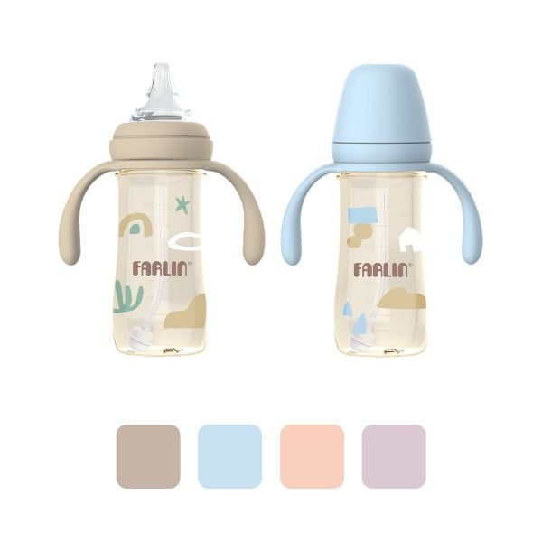 FARLIN Bình Sữa PPSU Smart Drink Cổ Rộng, Tay Cầm Tiện Lợi (270ml)
