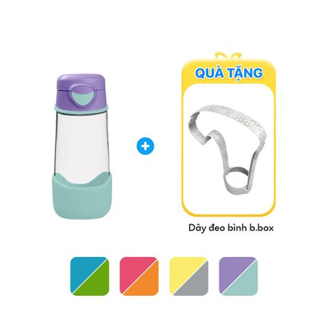b.box Bình Nước Vòi Silicone Chất Liệu Tritan Có Van Chống Sặc 450ml