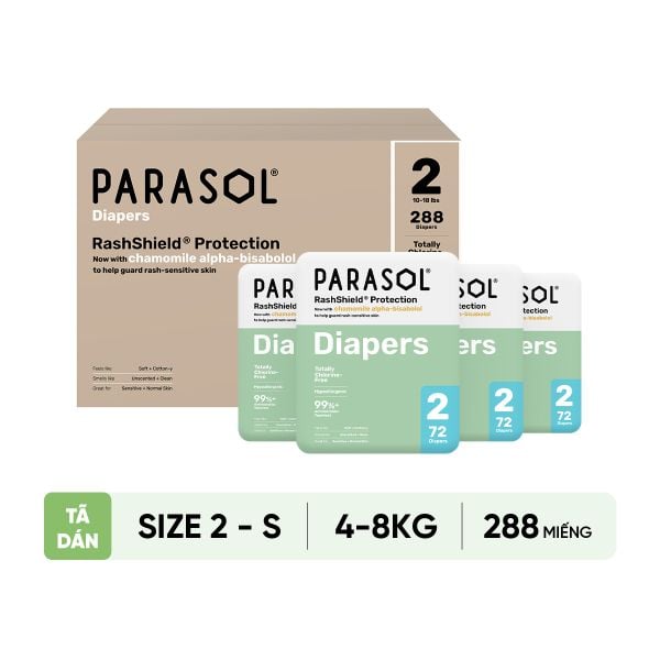 Parasol Tã/Bỉm Dán/Bỉm Quần Thấm Hút, Chống Hăm, Kháng Khuẩn Tự Nhiên Cho Bé