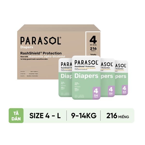 Parasol Tã/Bỉm Dán/Bỉm Quần Thấm Hút, Chống Hăm, Kháng Khuẩn Tự Nhiên Cho Bé