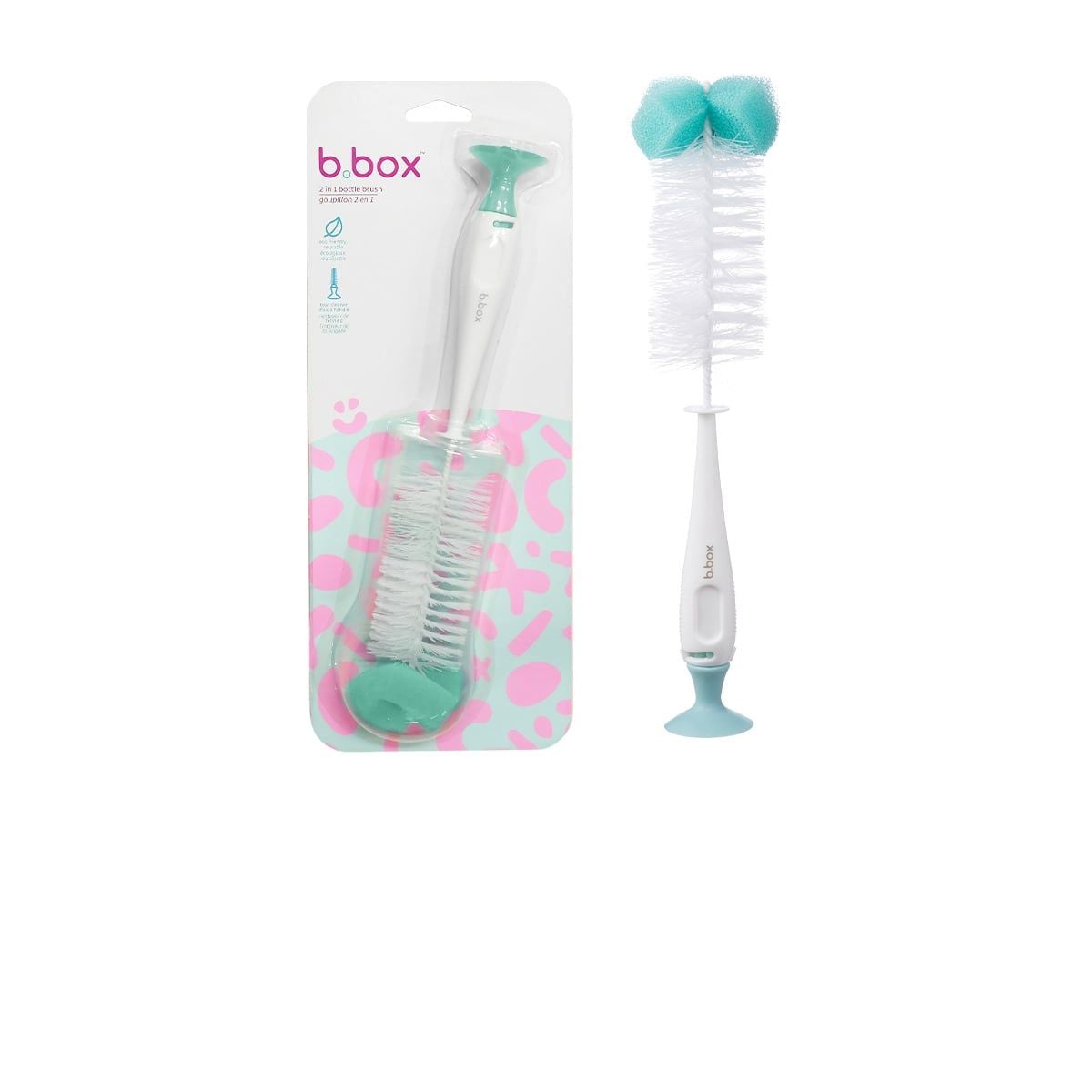b.box Bộ Cọ Vệ Sinh Bình Và Núm Ti 2 Trong 1 Làm Sạch Hiệu Quả