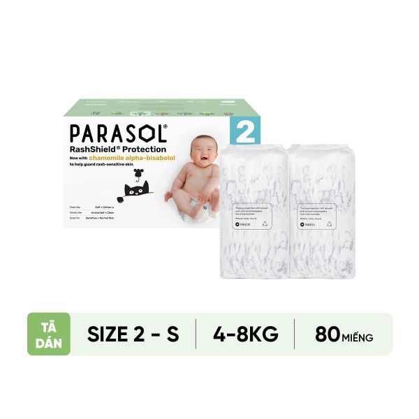 Parasol Tã/Bỉm Dán/Bỉm Quần Thấm Hút, Chống Hăm, Kháng Khuẩn Tự Nhiên Cho Bé