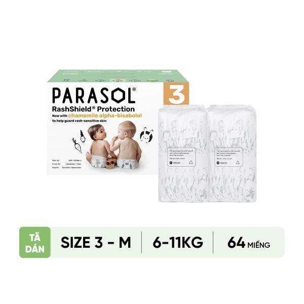 Parasol Tã/Bỉm Dán/Bỉm Quần Thấm Hút, Chống Hăm, Kháng Khuẩn Tự Nhiên Cho Bé