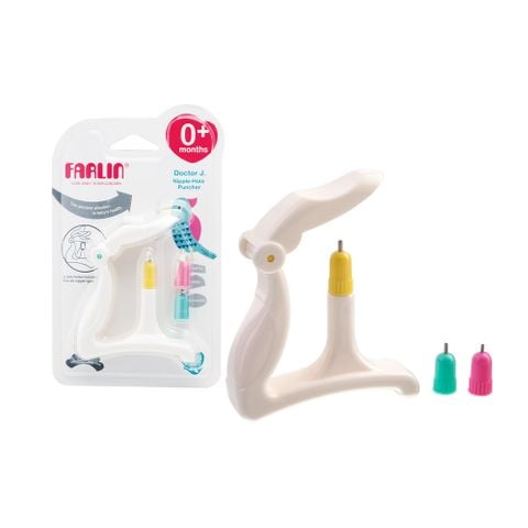 FARLIN Dụng Cụ Đục Lỗ Núm Ti Bình Sữa Với 3 Size Đầu Đục Tiện Lợi