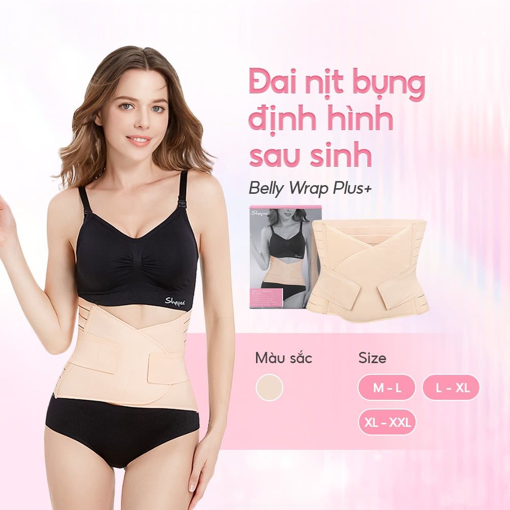 Shapee Đai Nịt Bụng Định Hình Sau Sinh Đàn Hồi, Hỗ Trợ Thon Gọn Bụng & Eo