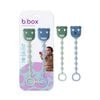 b.box Bộ 2 Dây Đeo Núm Ti Silicone Bạch Kim Kháng Khuẩn Cho Bé Từ Sơ Sinh