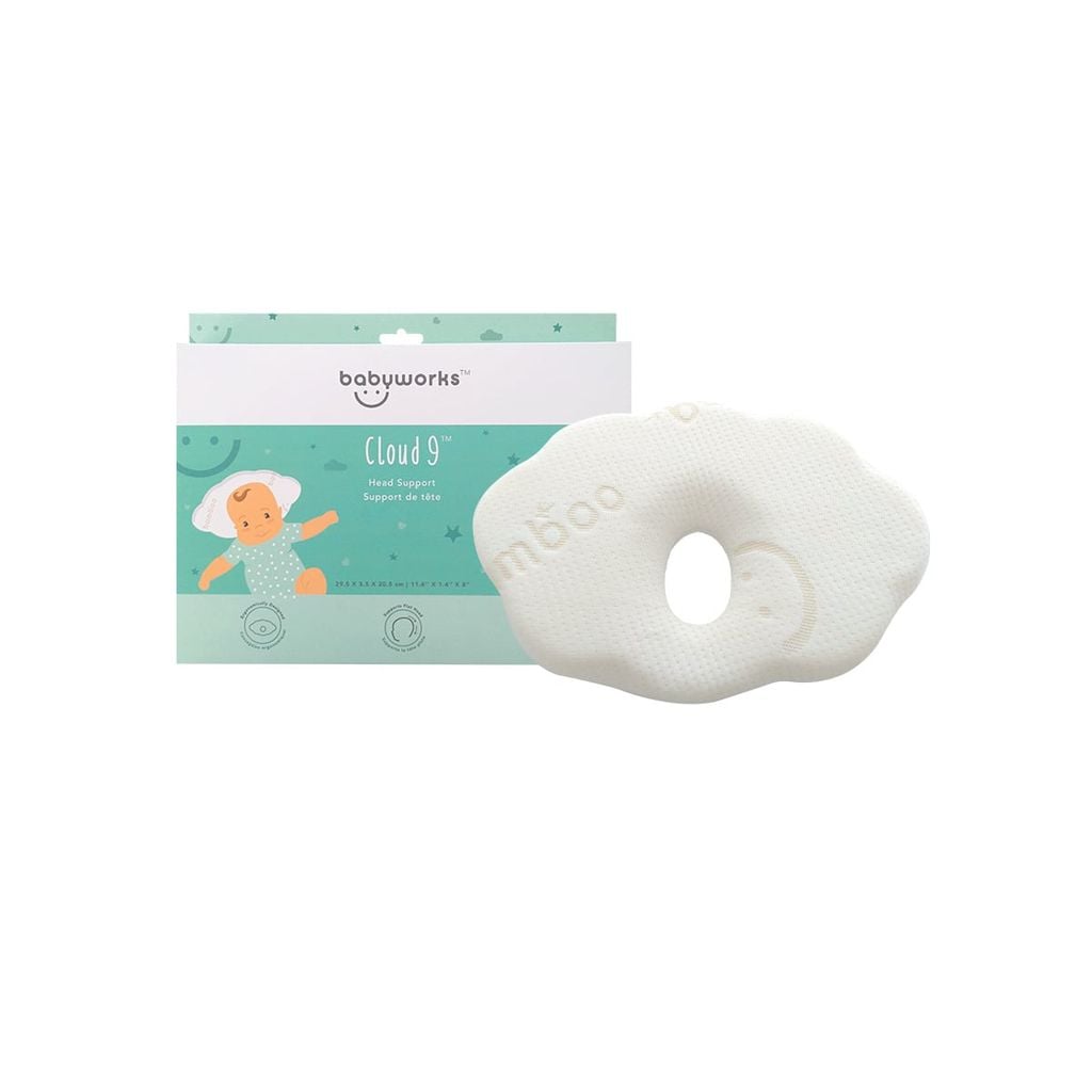 Babyworks Gối Chống Bẹt Đầu Cho Bé Chất Liệu Cao Su Non Đàn Hồi
