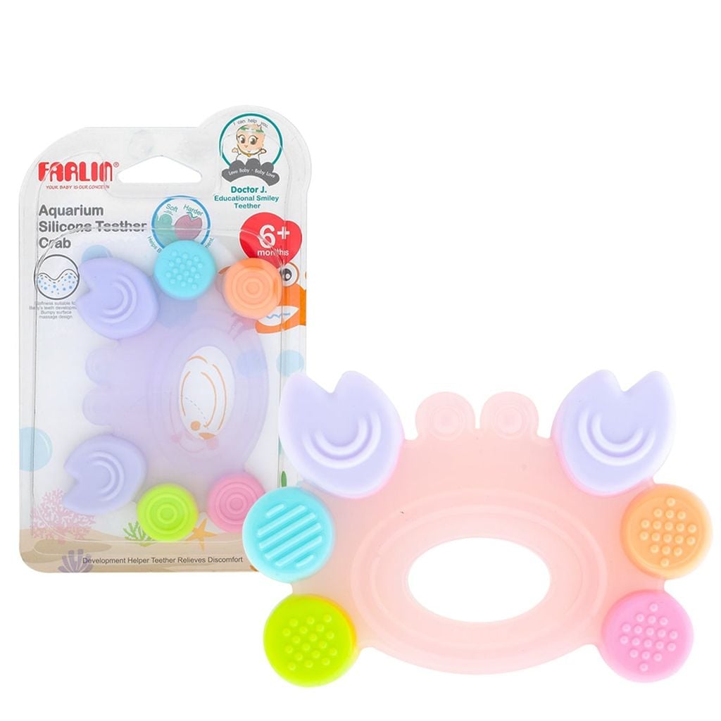 Farlin Gặm Nướu Silicone Đa Sắc Giúp Giảm Đau & Ngứa Nướu Cho Bé