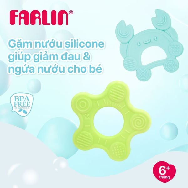 Farlin Gặm Nướu Silicone Giúp Giảm Đau & Ngứa Nướu Cho Bé